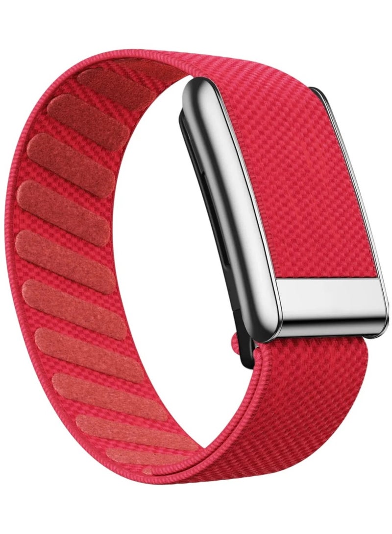Nylon Sport Band For WHOOP 5.0, One/Peak, Ultra-soft Breathable Sports Waterproof Replacement Wristbands for Women Men (NOT for Gen 4) - Red