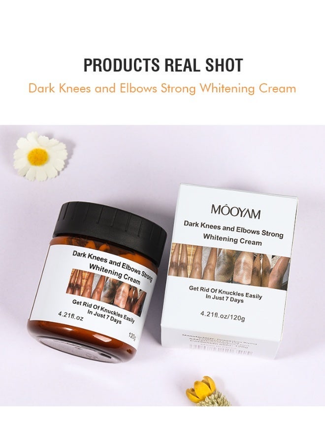 MOOYAM Whitening Cream and Strawberry Legs Treatment Set for Knees Elbows Underarms and Dry Areas Dark Spot Corrector - Image 5
