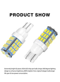 KASTWAVE LED Bulbs White, T10 921 194 168 175 Super Bright 3014 42-SMD LED Replacement 12 Volt Side Indicator Light, Backup Reverse Lights  - Image 3