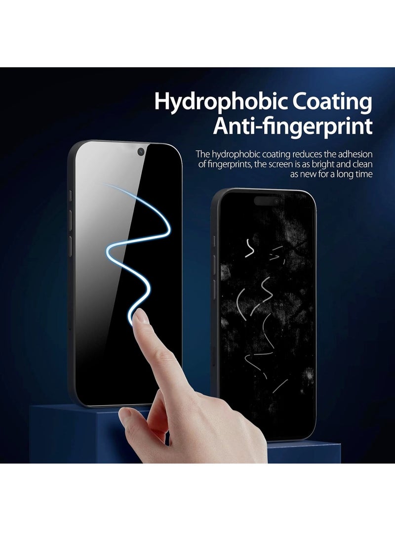 DUSALA Privacy Glass for iPhone 15 Screen Protector Anti-Spy Tempered Glass Film 9H Hardness Scratch Resistant Bubble Free Anti Spy Tempered Glass - Image 5