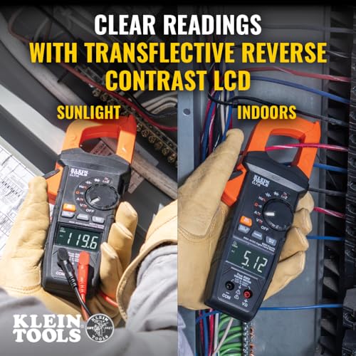Klein Tools CL710 Digital Clamp Meter Auto Ranging TRMS ACDC VoltCurrent LoZ Continuity Frequency Capacitance NCVT More 1000V - Image 3