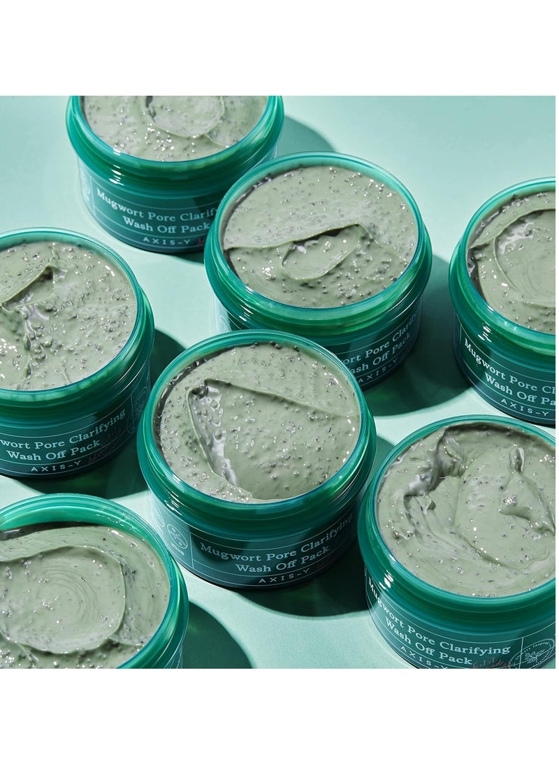 AXIS-Y - AXIS-Y Mugwort Pore Clarifying Wash Off Pack | Exfoliating | Pore Reduction | Acne, blackhead, oily skin care | Clay/Mud Mask | Korean Skincare | 100ml / 3.38 fl. oz. - Image 1