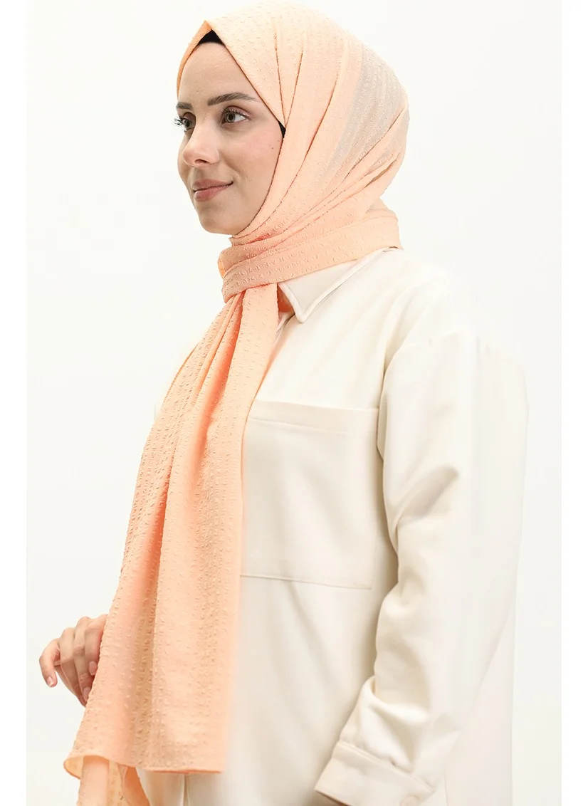 Sefa Merve Karaca Plaid Shawl 81002-06 Salmon