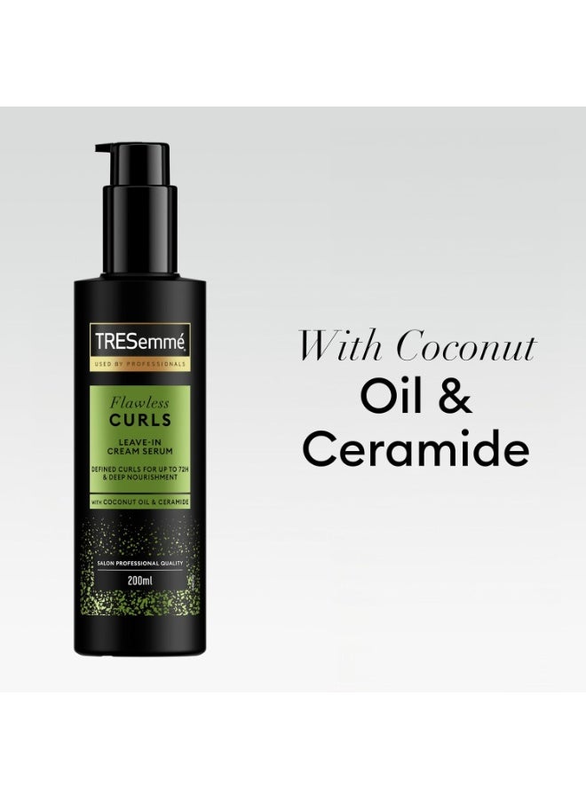 TRESemmé Flawless Curls Leave-In Cream Hair Serum hair treatment with Coconut Oil & Ceramide for deep nourishment & up to 72-hour curl definition 200 ml - Image 2