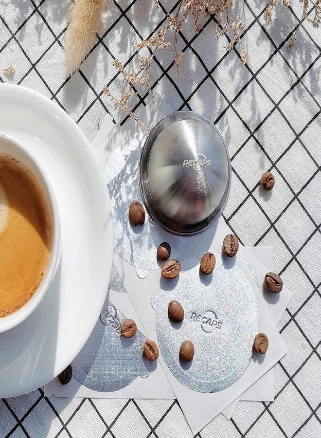 ريكابس كبسولات قابلة لإعادة التعبئة من الفولاذ المقاوم للصدأ، كبسولة واحدة فقط، متوافقة مع ماكينات قهوة فيرتولاين، ولكن ليس جميعها سعة 14 أونصة (410 مل) (كبسولة واحدة فقط، لا تشمل أغطية الأختام المصنوعة من الألومنيوم). - Image 4