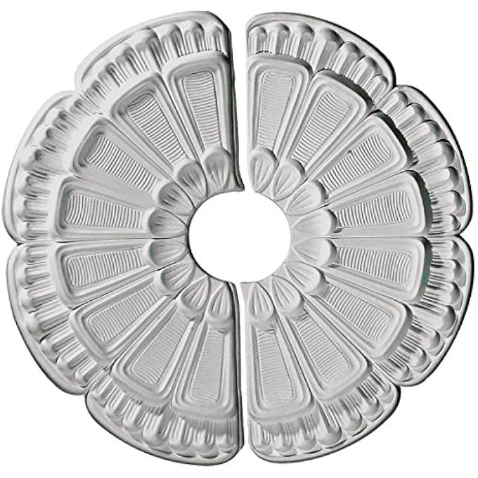 CM18FW2 FLOWER CEILING MEDALLION, 18 1/2"OD X 3 5/8"ID X 7/8"P (FITS CANOPIES UP TO 3 5/8"), FACTORY PRIMED - Image 2