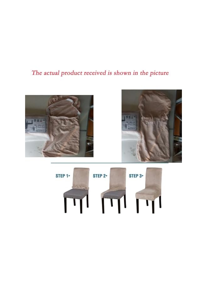 Green Tiger أغطية كراسي الطعام، أغطية كراسي الطعام من المخمل، أغطية كراسي قابلة للتمدد، أغطية واقية من الانزلاق مع قماش سميك قابل للغسل، هناك فرق لون معين (مجموعة من 4) - Image 4