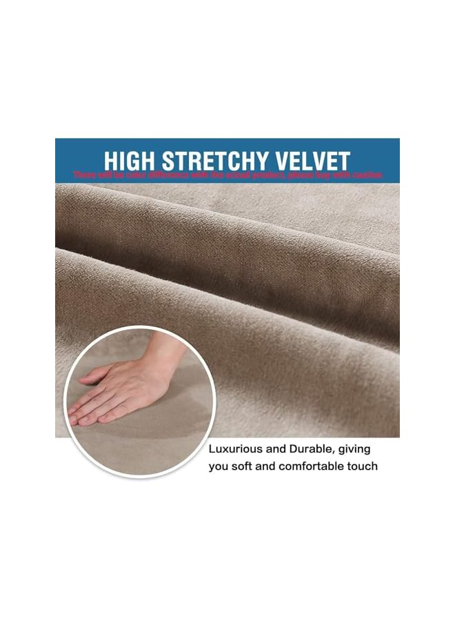 Green Tiger أغطية كراسي الطعام، أغطية كراسي الطعام من المخمل، أغطية كراسي قابلة للتمدد، أغطية واقية من الانزلاق مع قماش سميك قابل للغسل، هناك فرق لون معين (مجموعة من 4) - Image 5