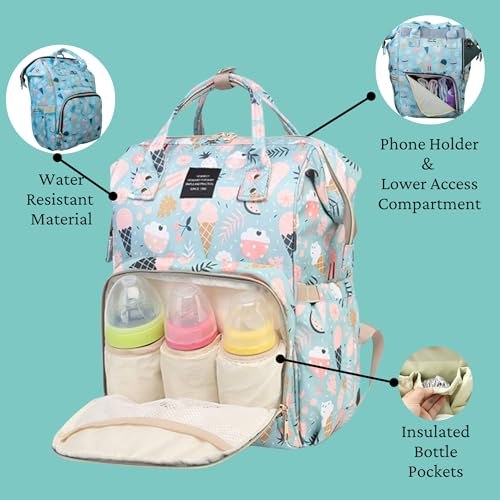Tip 'n' Top Baby Diaper Bag - Stylish and Practical splash proof Travelling bag for Mothers with over 14+ pockets Maternity Backpack - Image 2