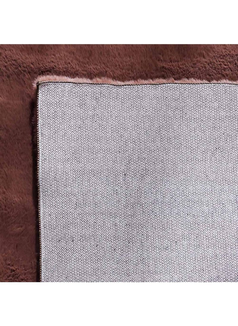 DANUBE HOME Plush Solid Soft Fur Rug  Polyester Area Rug Floor Covering L300xW200cm-Light Brown  - Image 3