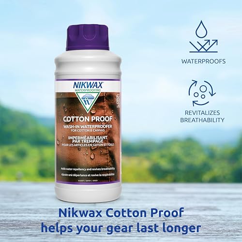 Nikwax Cotton Proof, 1000ml, Waterproofing for Cotton, Polycotton, and Canvas, Adds Water Repellency - Image 3
