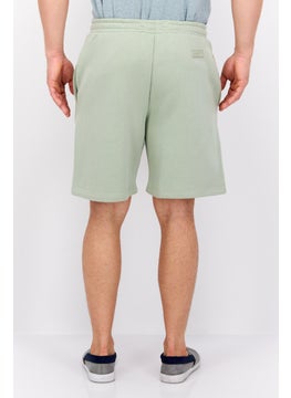 Blank Essentials Men Brand Logo Basic Shorts, Sage Green  - Image 3