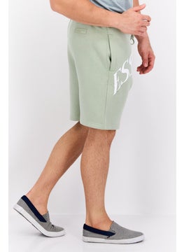 Blank Essentials Men Brand Logo Basic Shorts, Sage Green  - Image 4