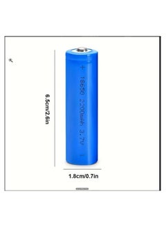 ION 10 pcs 18650 rechargeable battery, 3.7V, 2200 mAh, USB charging, button head, for headlights, fans, solar lights, flashlights, home appliances, travel  - Image 2