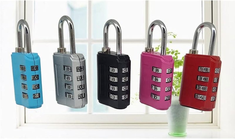 Yosoo Bright Combination Padlock High Security Zinc Alloy Durable Travel Lock Silver White - Image 3