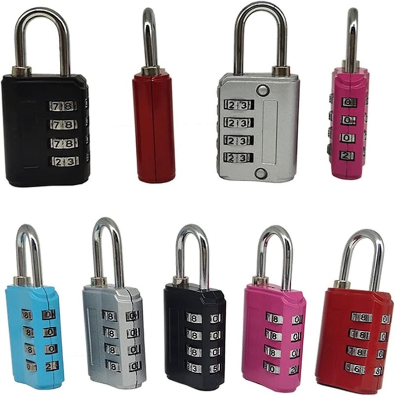 Yosoo Bright Combination Padlock High Security Zinc Alloy Durable Travel Lock Silver White - Image 5