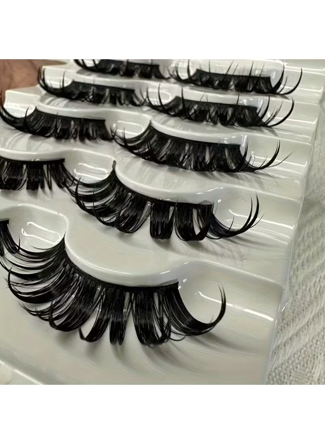 Professional Spiky Wispy Eyelashes Set - Dramatic & Voluminous Look - 3D Handmade False Lashes for Events & Makeup Artists - Image 3