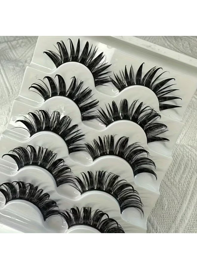 Professional Spiky Wispy Eyelashes Set - Dramatic & Voluminous Look - 3D Handmade False Lashes for Events & Makeup Artists - Image 5