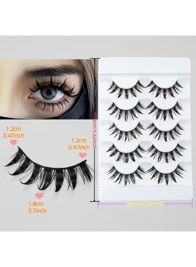 Professional Spiky Wispy Eyelashes Set - Dramatic & Voluminous Look - 3D Handmade False Lashes for Events & Makeup Artists - Image 4