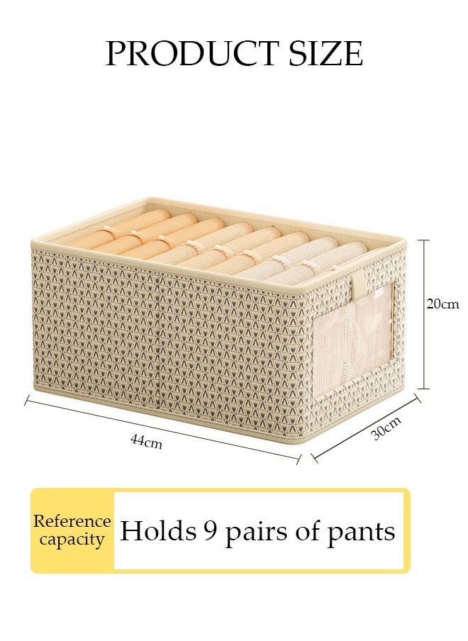 DUNISO - 3 Pieces Foldable Closet Storage Organizer Washable Closet Storage Box with Carrying Handles Cube Storage Bin for Clothes Wardrobe Home Bedroom Office - Image 1