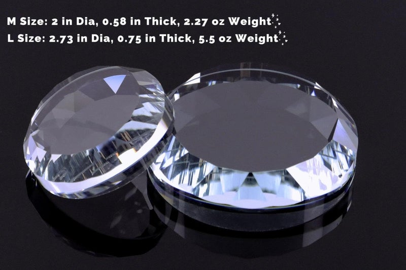 OKQX 6-Pack Crystal Glass Pattern Weights for Sewing - Fabric Weights for Precision Dressmaking, Pattern Cutting & Crafting, Shatter-Resistant Sewing Accessories,2â€œ Diameter, 0.58" Thickness - Image 5