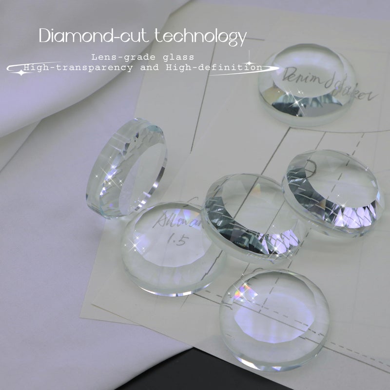 OKQX 6-Pack Crystal Glass Pattern Weights for Sewing - Fabric Weights for Precision Dressmaking, Pattern Cutting & Crafting, Shatter-Resistant Sewing Accessories,2â€œ Diameter, 0.58" Thickness - Image 2