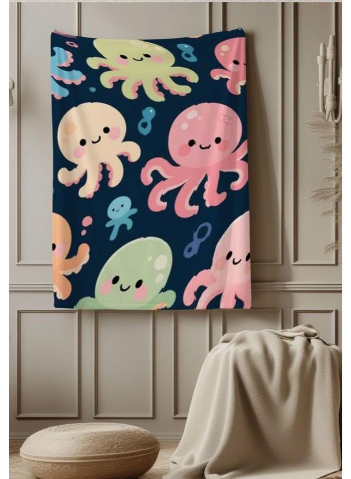 عام بطانية رقيقة من الفانيلا الكرتونية للأطفال والرضع (دافئة ومريحة، ومناسبة للنوم والألعاب) 70 سم * 100 سم