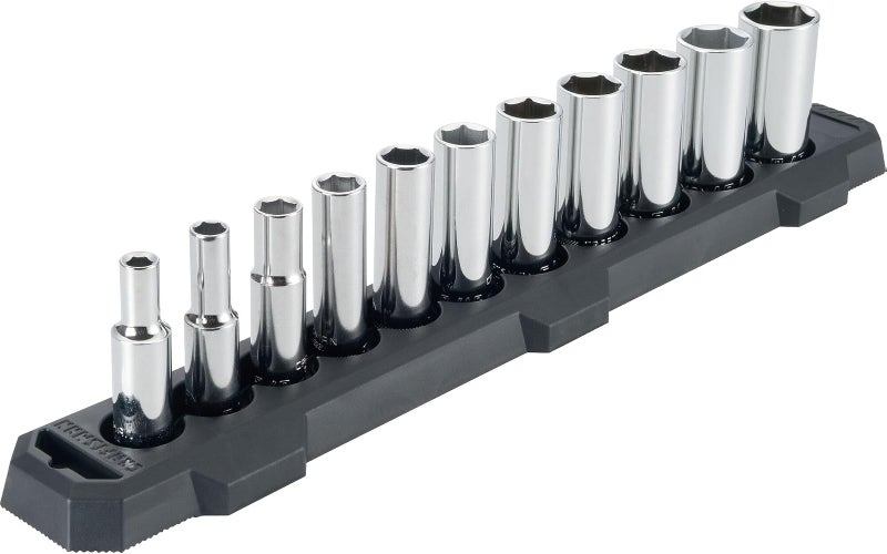 كرافتس مان مجموعة مفاتيح CRAFTSMAN، قياس 3/8 بوصة، مع مقبس ذو 6 نقاط، 11 قطعة (CMMT12044) - Image 1