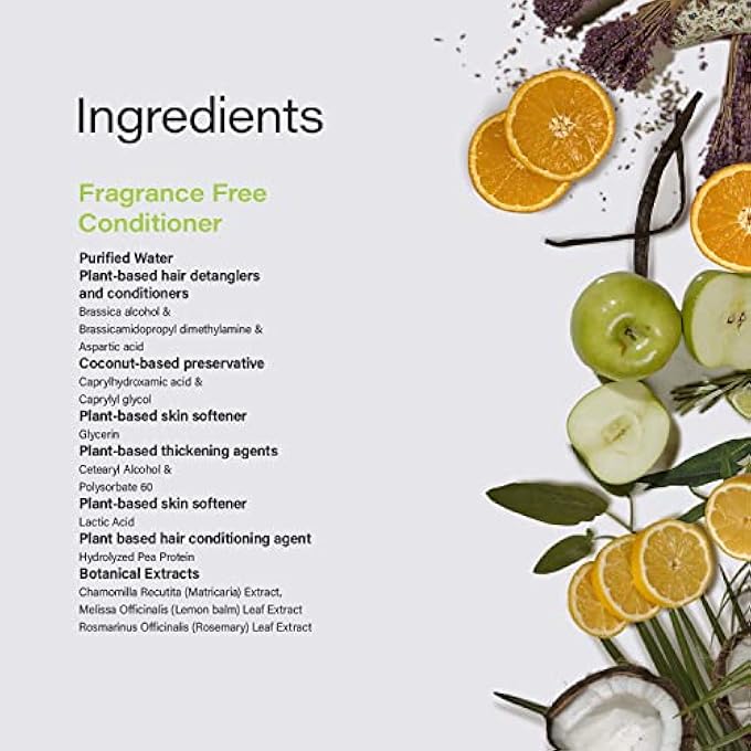 PHILLIP ADAM FRAGRANCE FREE CONDITIONER FOR HYDRATION & ENHANCED SHINE - NO PARABENS - FOR ALL HAIR TYPES - ENRICHED WITH APPLE CIDER VINEGAR - 33.8 OUNCE - Image 2