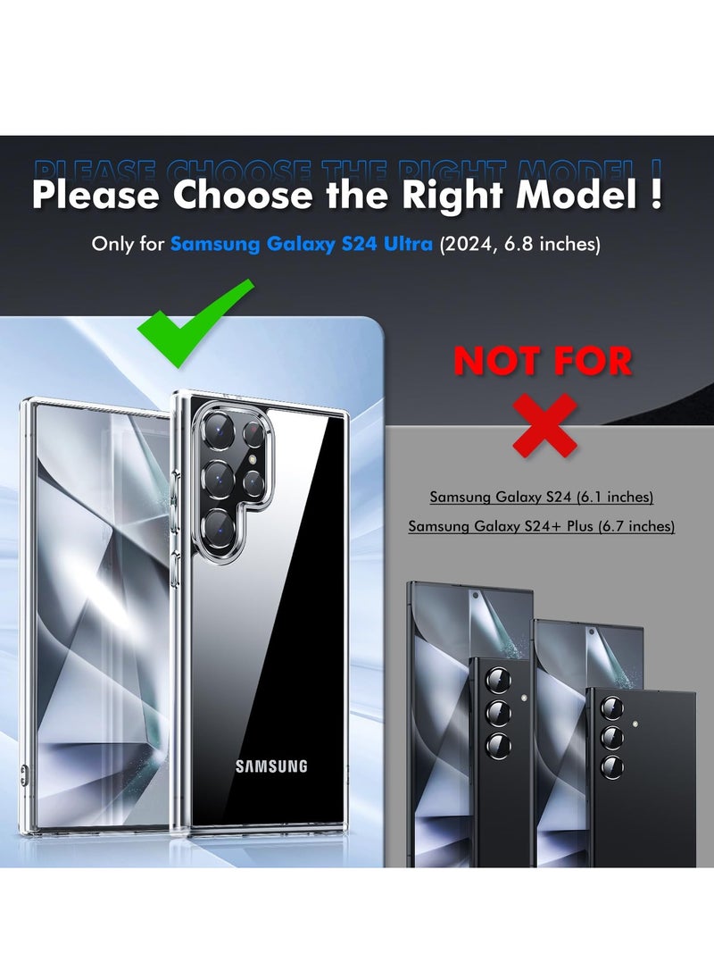 BORTONY Samsung Galaxy S24 Ultra Case Cover Crystal Clear Flexible Soft TPU Slim Thin Galaxy S24 Ultra Cover 6.8 Inch  - Image 2