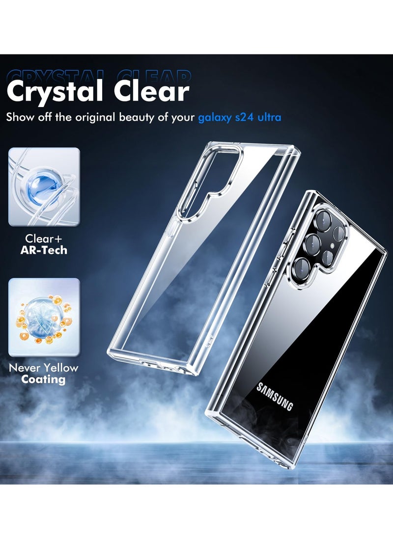 BORTONY Samsung Galaxy S24 Ultra Case Cover Crystal Clear Flexible Soft TPU Slim Thin Galaxy S24 Ultra Cover 6.8 Inch  - Image 4