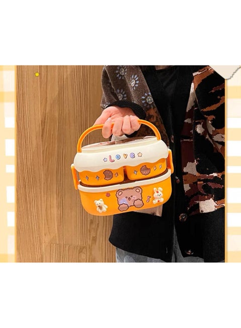 لانش بوكس 1.8 لتر + لعب بارزه بيدخل ميكروويف