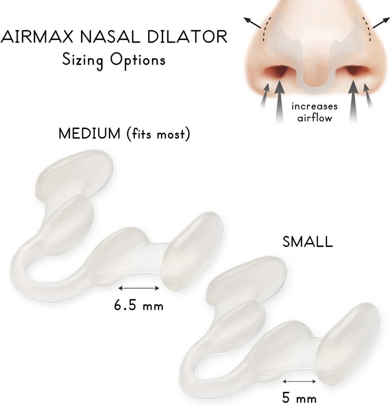 AIR MAX AIRMAX Nasal Dilator for Better Sleep - Natural, Comfortable, Anti Snoring Device, Snoring Solution for Maximum Airflow and Easier Breathing (Medium - Clear) - Image 2