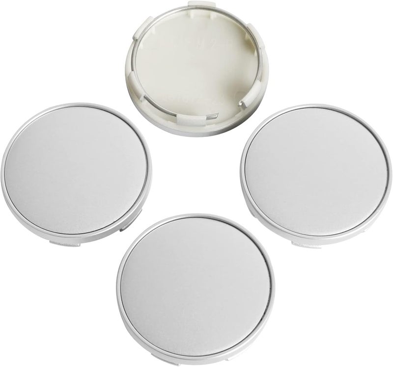 KitsPro 2.2Inch 56MM Wheel Center Caps, Pack of 4 (Silver, Outer 56MM, Inner 53MM) - Image 1
