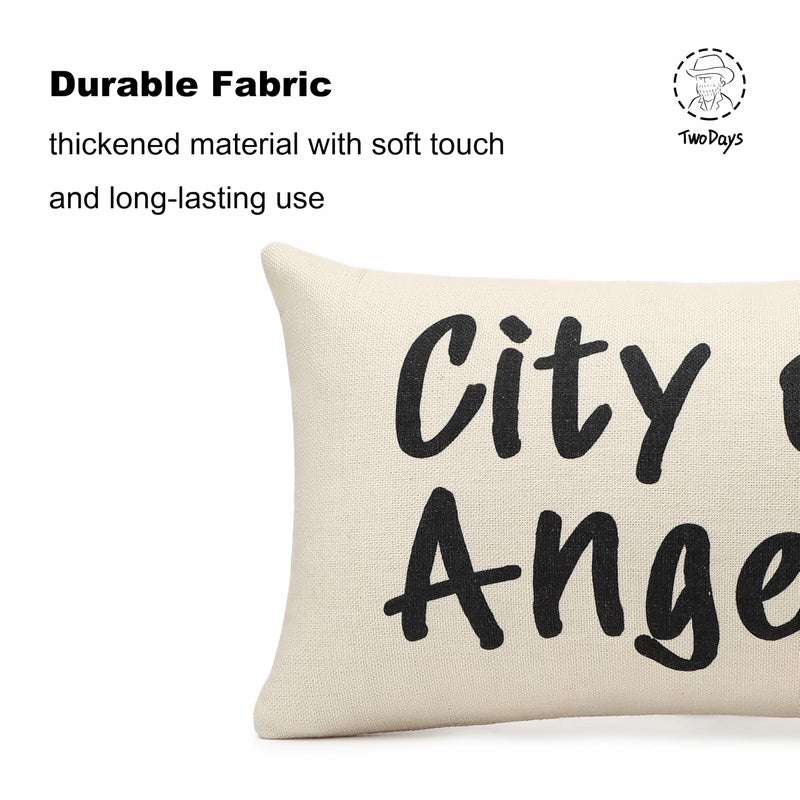TwoDays Stockholm City of Angels Pillow Cover - Modern Style Chic Room Decor, Trendy Word Print Throw Pillow for Apartment & Dorm, Luxury Fashion Aesthetic Case for Home Bedroom - Image 4