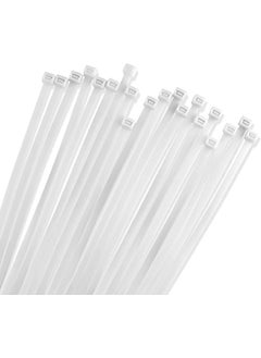 BHATI 16 Inch White Zip Cable Ties 100 Bulk Pack 40lbs Tensile Strength Heavy Duty SelfLocking Premium Nylon Cable Wire Ties for Indoor and Outdoor White 16 Inch  - Image 1