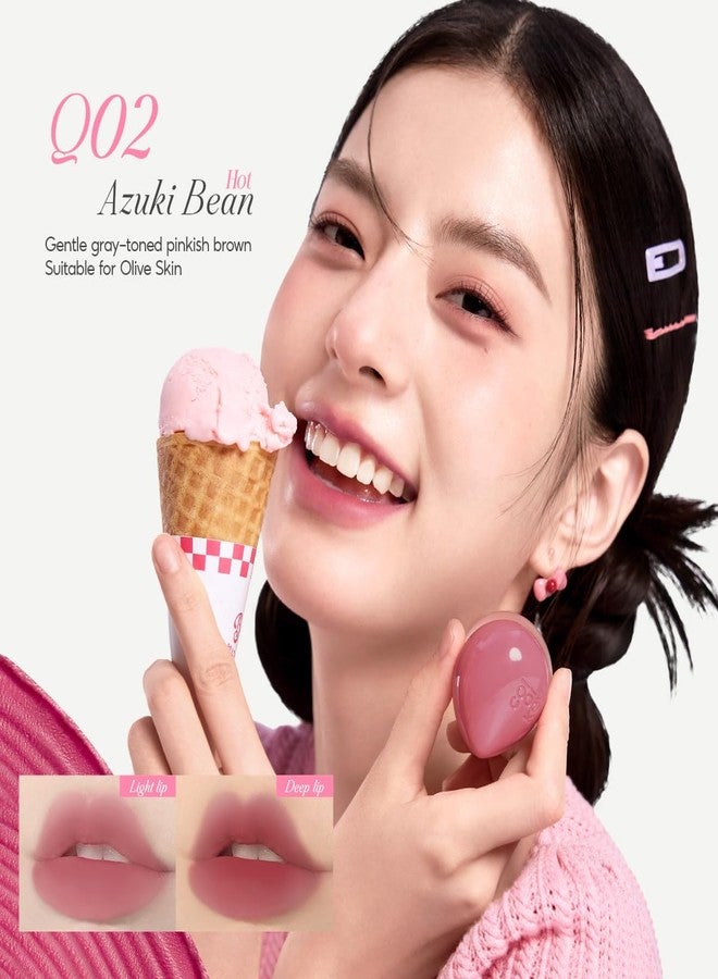 COLORKEY Bouncy Multi-Purpose Mud, Lip Tint, cheek, Moist Fit Without Stickiness, non-sticky, Creamy Soft Texture,Smudge-Proof (Q02-Azuki Bean, 4.5g) - Image 2