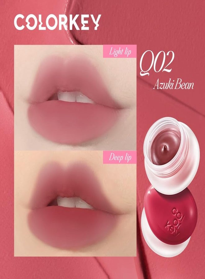 COLORKEY Bouncy Multi-Purpose Mud, Lip Tint, cheek, Moist Fit Without Stickiness, non-sticky, Creamy Soft Texture,Smudge-Proof (Q02-Azuki Bean, 4.5g) - Image 3