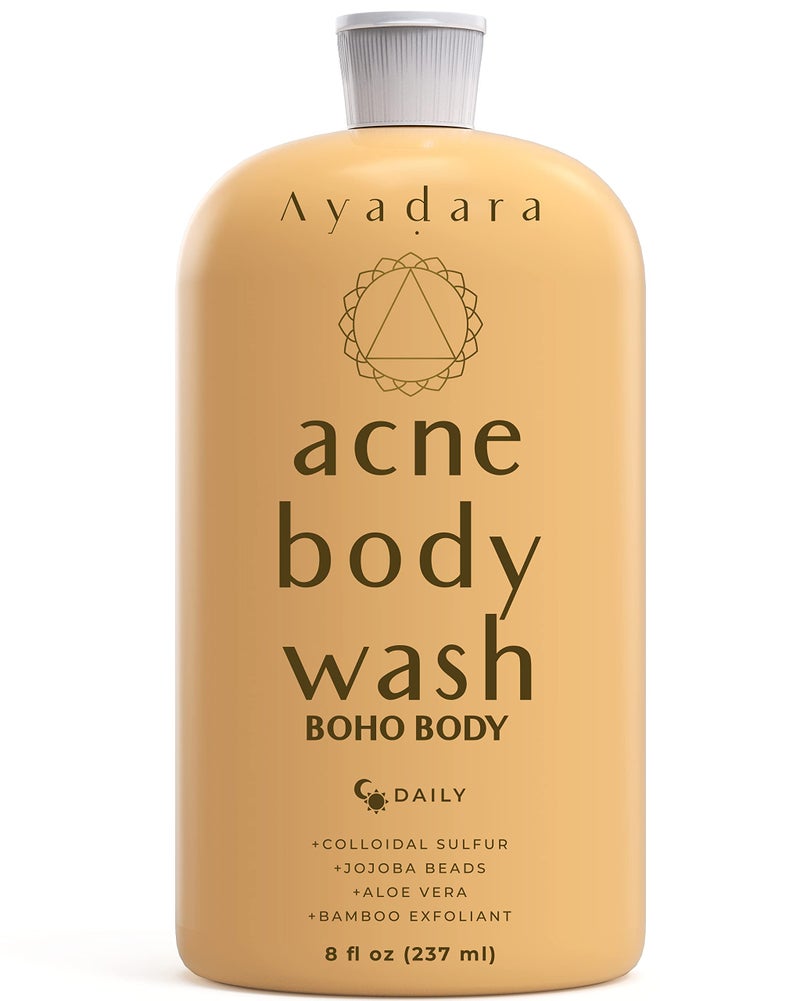 AYADARA Boho Body Acne Body Wash, 8oz, Back Acne, Body Wash With Hydrating Aloe Vera that Hydrates Skin, Wash for Sensitive Skin Men and Women, 50+ Uses - Image 1