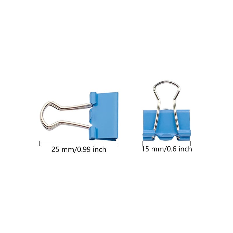 Ykimok 240-Pack Mini Binder Clips in 4 Colors (Blue, Yellow, Red, Green), 15mm/0.6-Inch Small Paper Clips for Home, School, Office and Business - Image 3