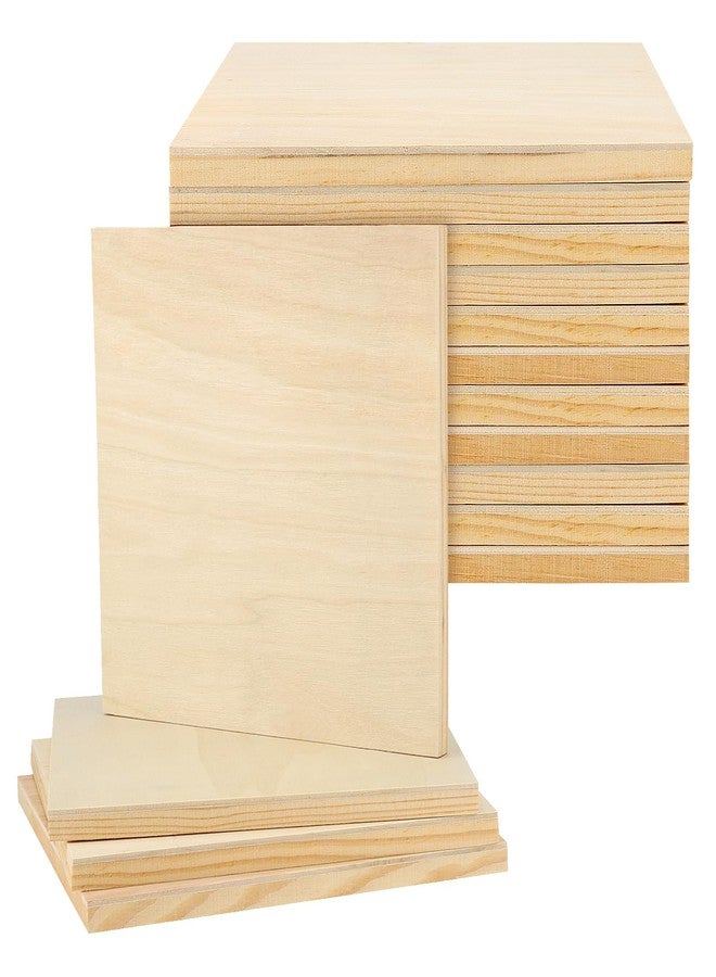 MANCHAP 15 Pack 8 x 8 Inch Wood Canvas Panels, Unfinished Square Canvas Panels Boards, Wooden Panel for Painting, Crafts - Image 1