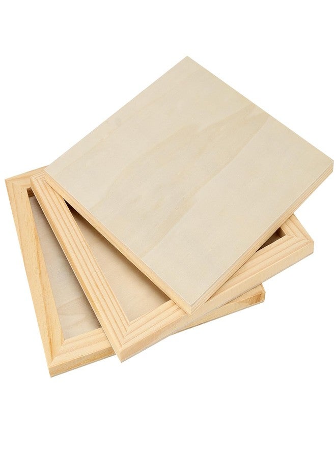 MANCHAP 15 Pack 8 x 8 Inch Wood Canvas Panels, Unfinished Square Canvas Panels Boards, Wooden Panel for Painting, Crafts - Image 4