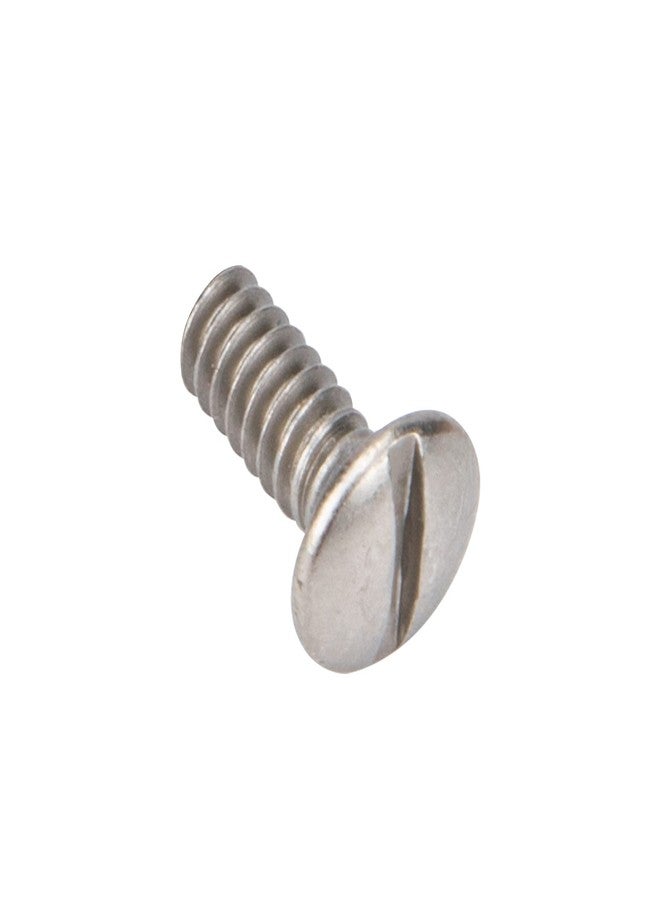 Henne Bery 3/8" Long 6-32 Thread, Oval Head Milled Slot Replacement Wall Plate Screws, 30 Pack, Nickel - Image 3