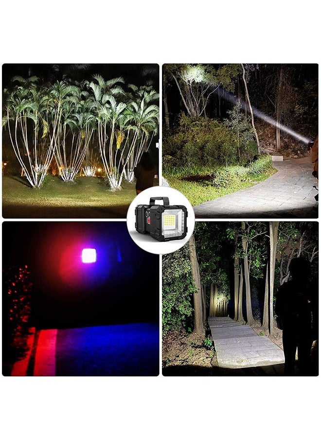 Bright Rechargeable Flashlight, Portable Handheld Spotlight Searchlight 10000mAh 1200LM with 3+4 LED Lights Modes, Waterproof Flashlight with USB Output Power Bank