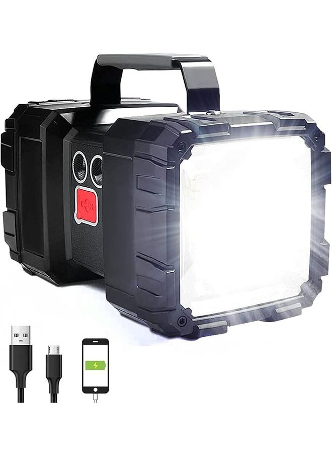Bright Rechargeable Flashlight, Portable Handheld Spotlight Searchlight 10000mAh 1200LM with 3+4 LED Lights Modes, Waterproof Flashlight with USB Output Power Bank