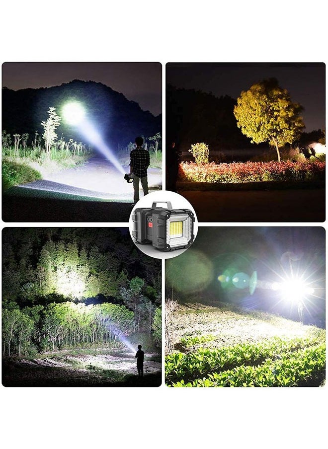 Bright Rechargeable Flashlight, Portable Handheld Spotlight Searchlight 10000mAh 1200LM with 3+4 LED Lights Modes, Waterproof Flashlight with USB Output Power Bank