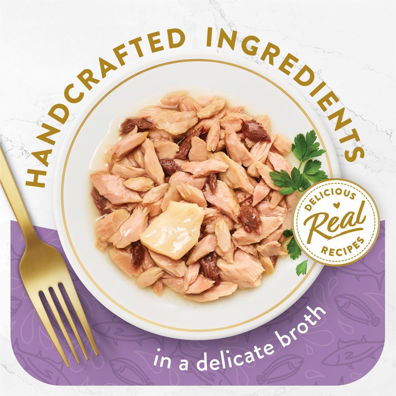 Fancy Feast Purina Fancy Feast Appetizers Lickable Grain Free Wet Cat Food Topper Skipjack Tuna Appetizer with Sole - (Pack of 10) 1.1 oz. Trays - Image 2