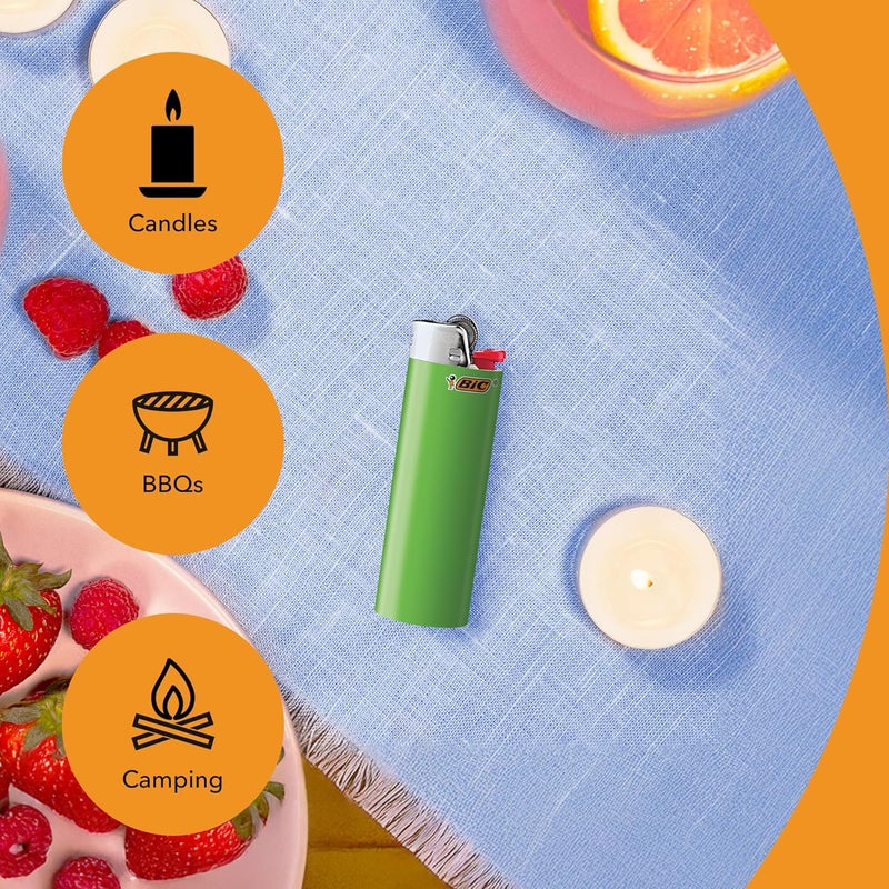 Bic Classic Maxi Pocket Lighter, Shades of Green, 12-Pack (Packaging and Colors May Vary) - Image 3