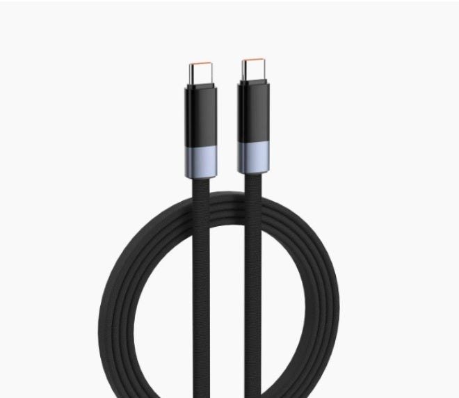 لدنيو كابل شحن فائق السرعة LDNIO بقوة 65 واط من النوع C إلى النوع C بطول 1 متر لأجهزة iPhone 15/16/17 و iPad و MacBook و Samsung - أسود - Image 1