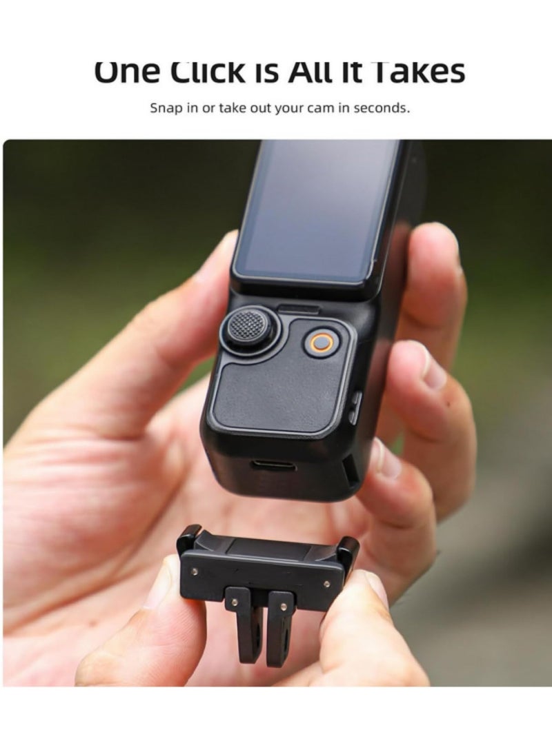 Magnetic Quick Release Mount Adapter For DJI Osmo Pocket 3 Camera Extension Bracket Tripod Adapter with 1/4 Inch Screw Hole Compatible with DJI Pocket 3 Accessories - Image 4